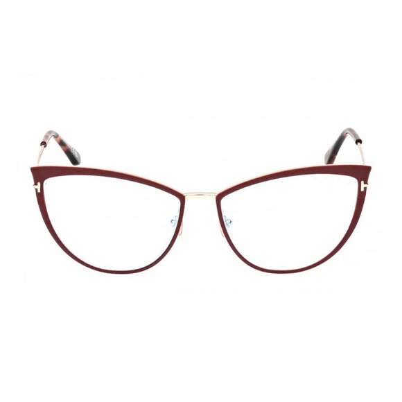 NEW TOM FORD FT5877-B/S 069 EYEGLASSES TF5877-B 069 GOLD/BORDEAUX WOMEN CAT EYE - Picture 2 of 3